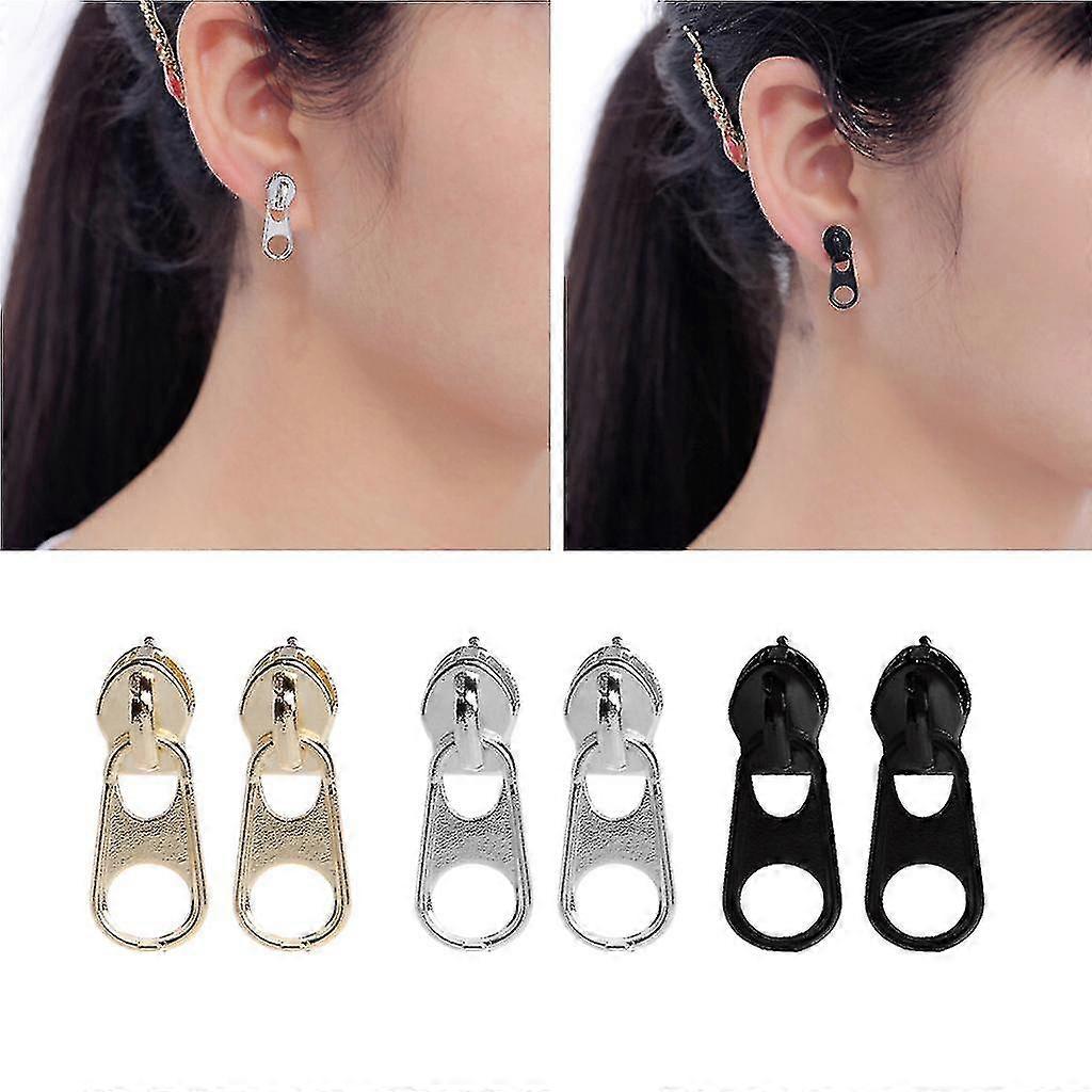 Creative Zip Stud Boucles d’oreilles Punk Zipper Stud Boucles d’oreilles Bijoux pour un usage quotidien