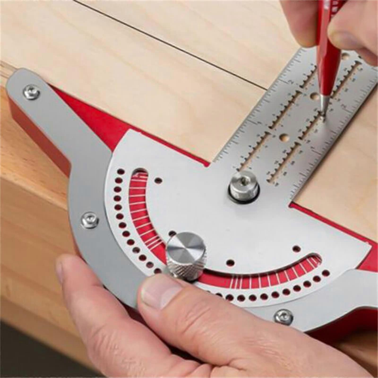 Woodworkers Edge Rule 10/15/20 Inches High Precision Protractors Angles Measure Tool Carpenter Tools -GSL