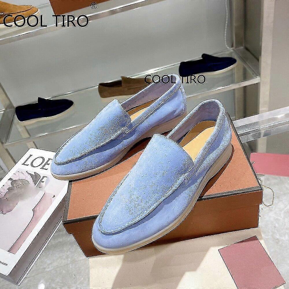 Hiekka Mokkanahka Miehet Loafers Rento Mokasiinit Kesäkävelykengät Pyöreät varpaat Slip-ons Flat Driving Laiska Pipo Kengät Herrasmiesmekko Kenkä