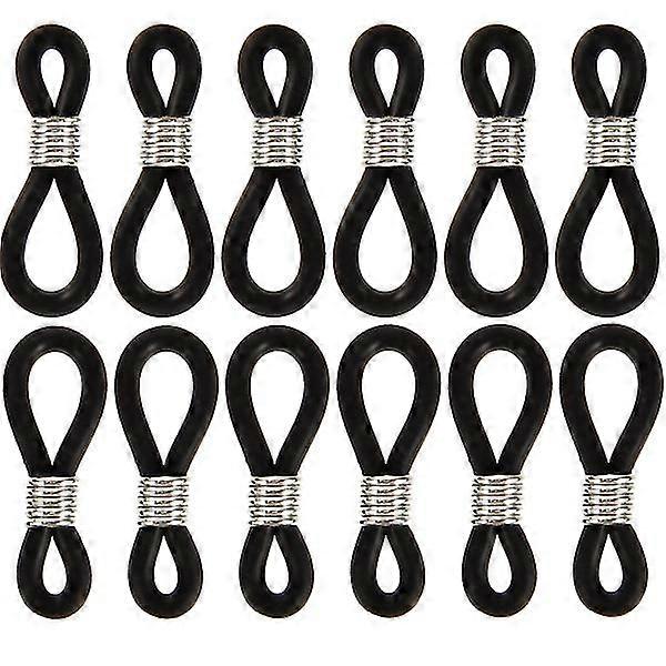 100pcs Eyeglass Chain Ends Silicone Glasses Anti Slip Chain Holder Connector