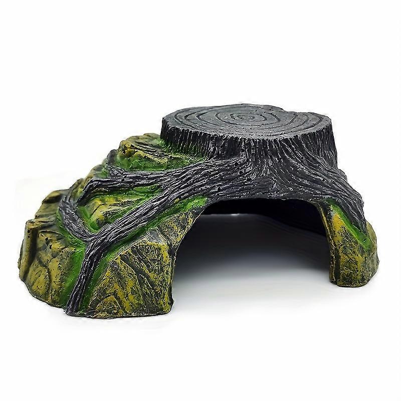 1pc Reptile Hideout Cave, Resin Simulation Rock Hideout Terrarium Habitat Decortion For Lizards Geckos Chameleons Frogs Turtles Snakes