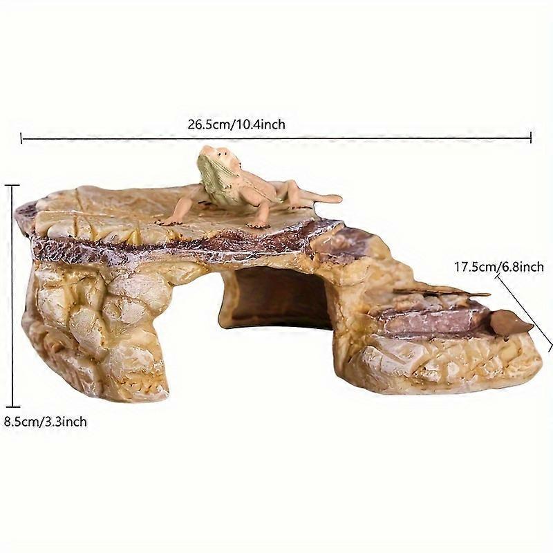 Natural-Looking Turtle Basking Platform - Climbing Ramp & Resting Terrace For Aquariums, Ideal For Salamanders, Newts & Amphibians