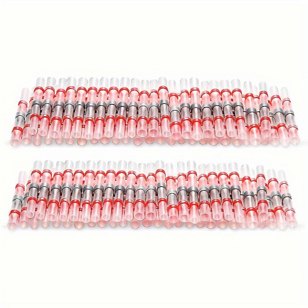 50-200PCS Red Heat Shrink Butt Terminals Solder Seal Sleeve Wire Connectors Terminal