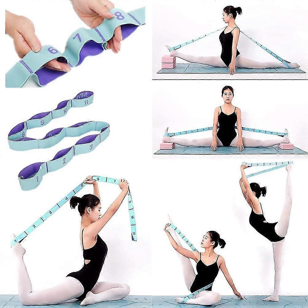 Island Stretching Straps Hamstring Stretcher Device Elastic Exercise Band Yoga Mat Carrying Straps Leg Exercise Equipme