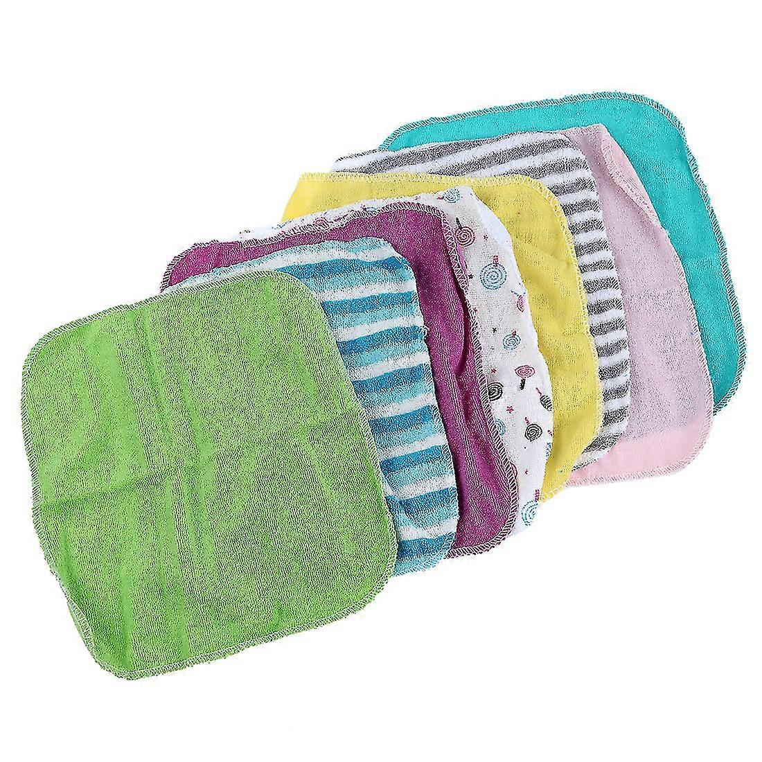 Baby Face Washers Serviettes de toilette Coton Wipe Wash Cloth 8pcspack