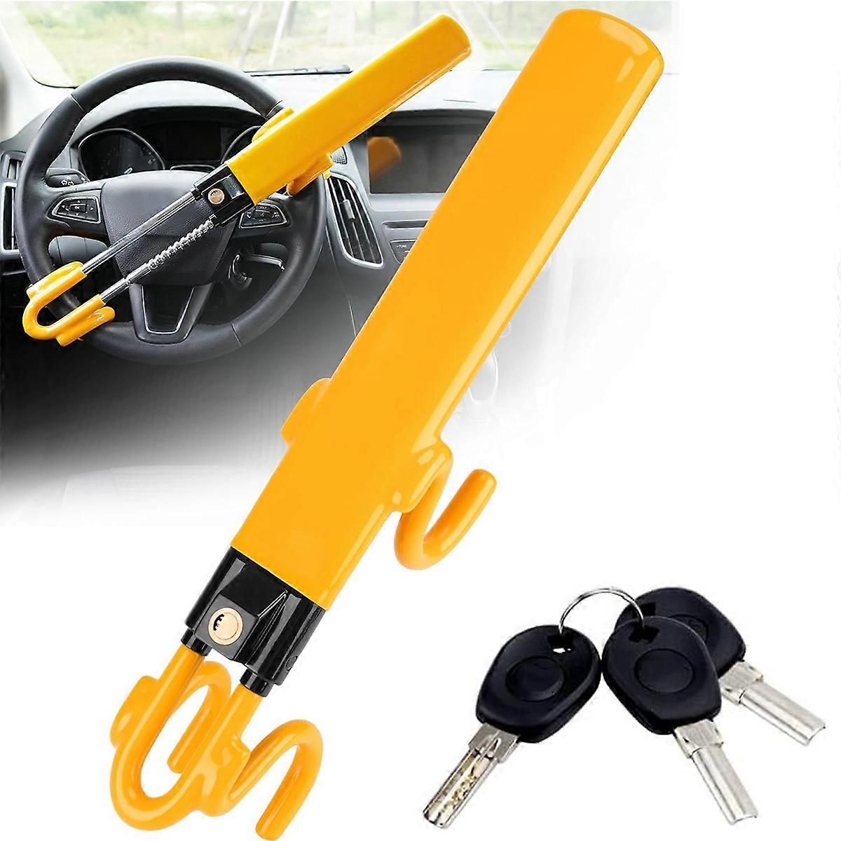 Heavy Duty Car Steering Wheel Lock Anti-Theft Security Device Universal & 3 Keys