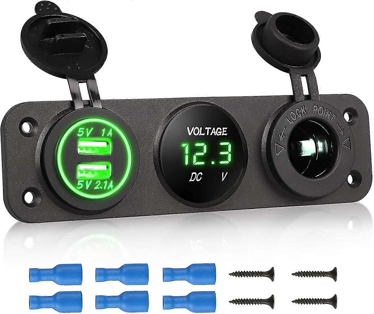 Lader Socket Panel For Lastebil Bil Marine Båt RV