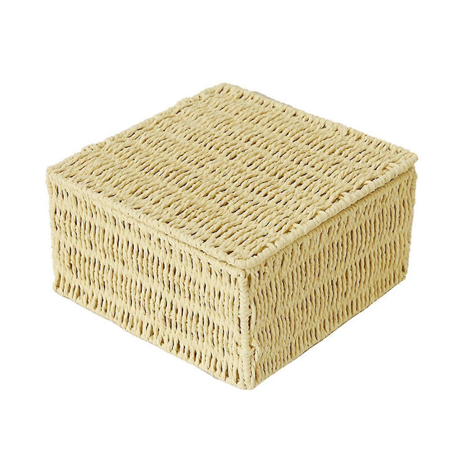 Storage Box Durable Handmade Sturdy Rattan Storage Basket for Home-ZZY