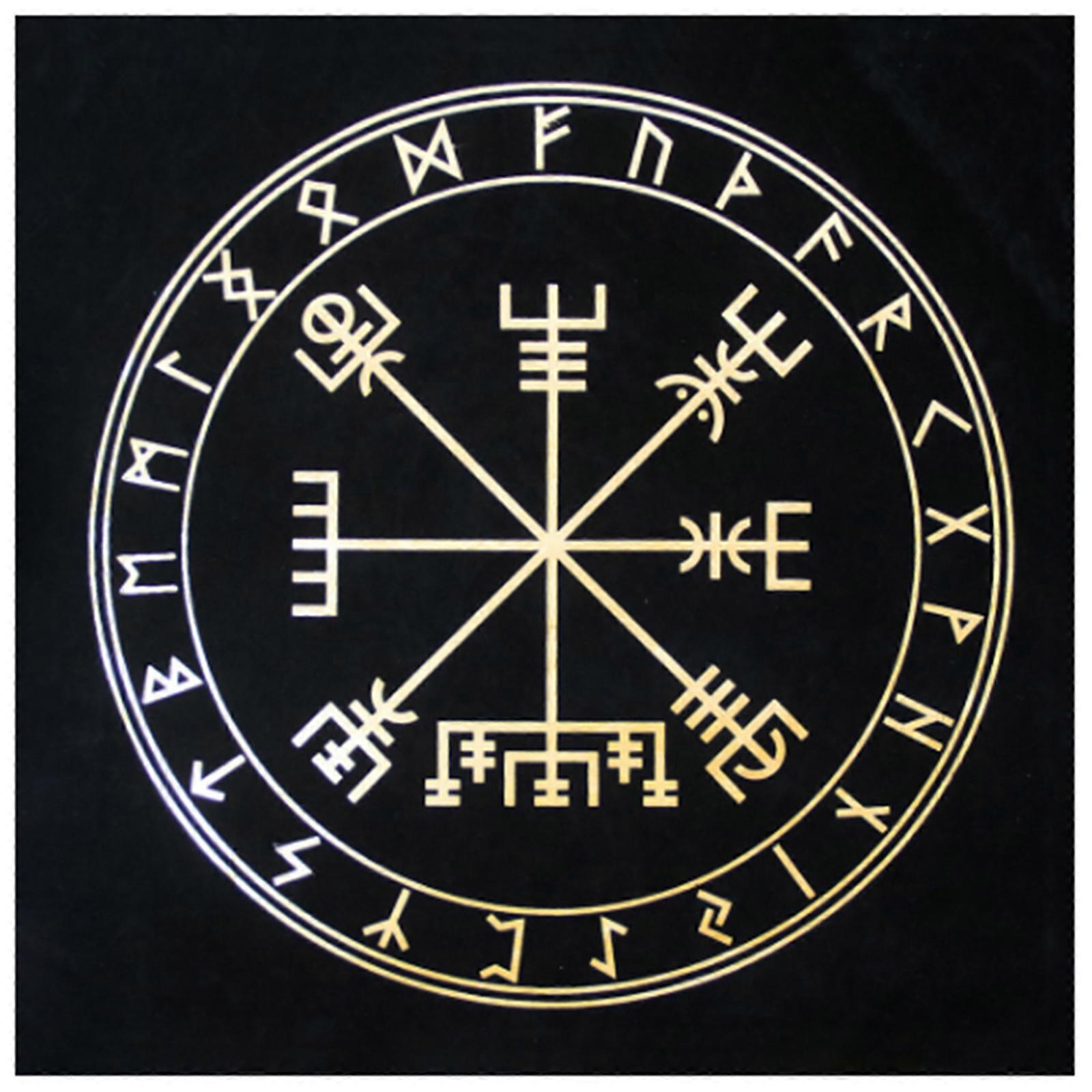 Pendule Carré Divination Nappe Tarots Carte Pad Runes Autel Nappe