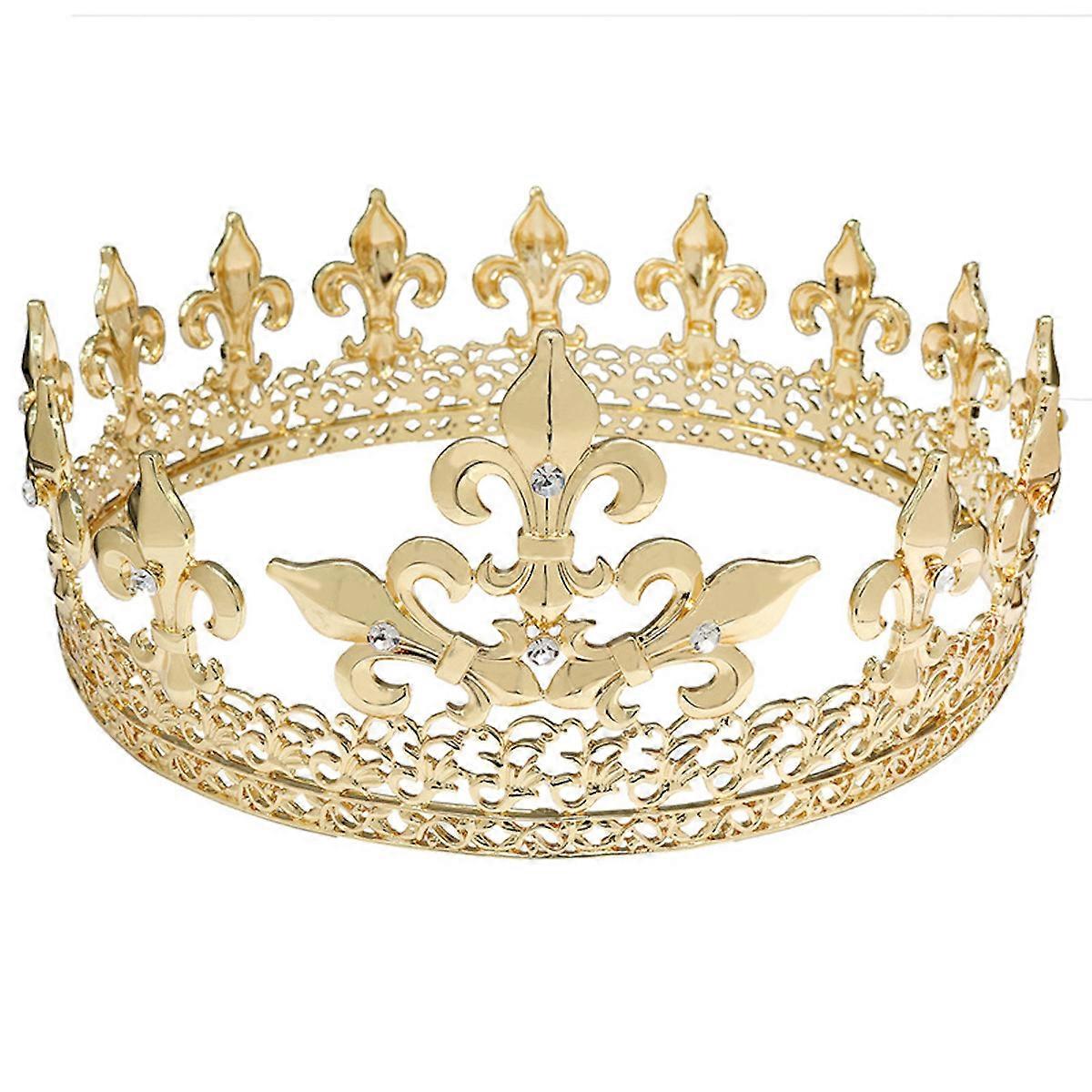 King Crown Tower Style Tiara Boy Men Headpiece