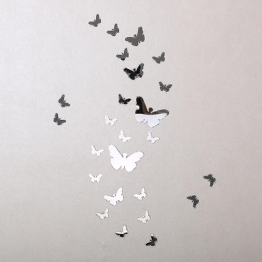 3d Wall Stickers Mirror Butterfly