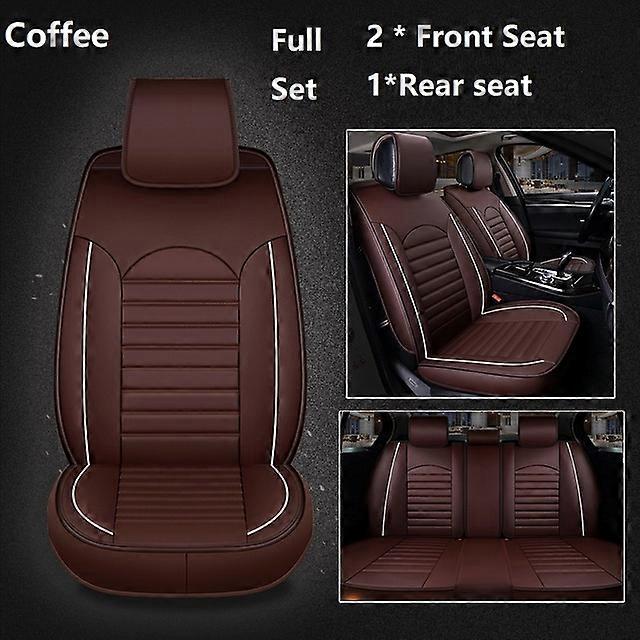 Luxury Quality Leather Car Seat Cover Comfortable Four Seasons Universal Front/ Rear/ Full Set Cover Cushion Car Seat Protector