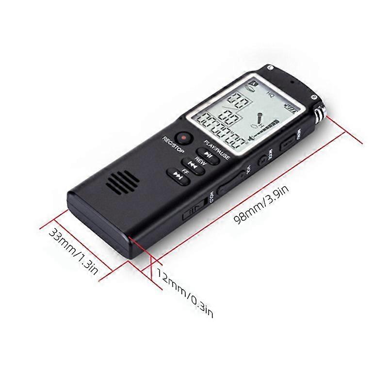 16GB Digital Voice Recorder Voice Activated Recorder MP3 Player 1536Kbps HD Recording Noise Reduction Dual Condenser Microphone 13h Continuous recordi