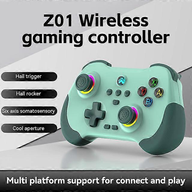 Z01 Wireless Game Controller Bluetooth 6-Axis Motion Sensor Support Turbo Programmable Hall Joystick for Switch Steam PS3 PS4 PC