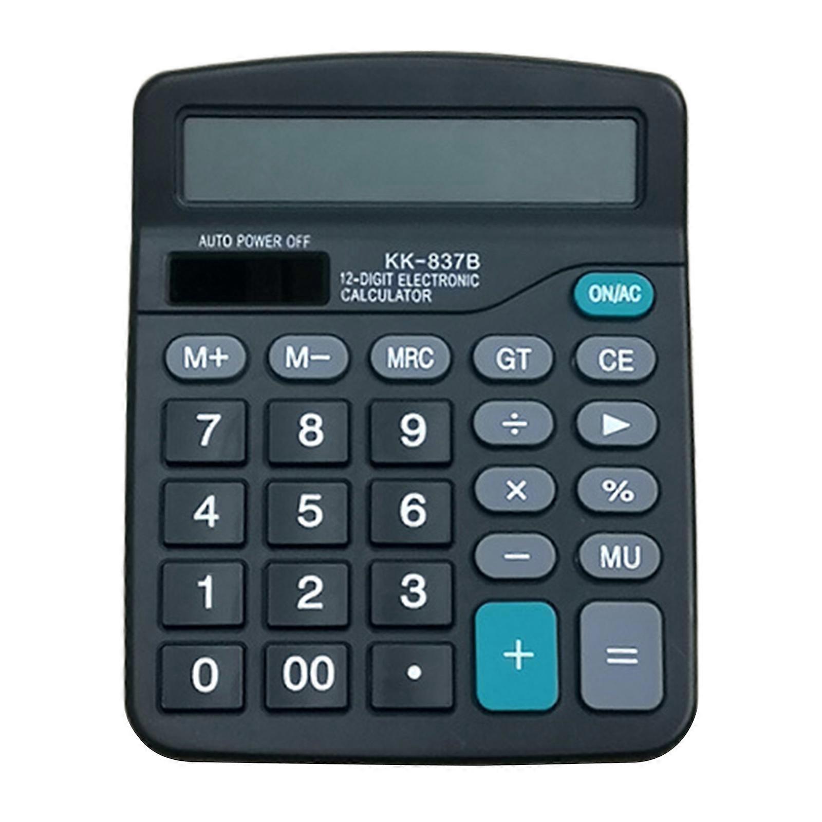 837B Desktop Calculator Office Computer Electronic Calculator 12 Digits Black