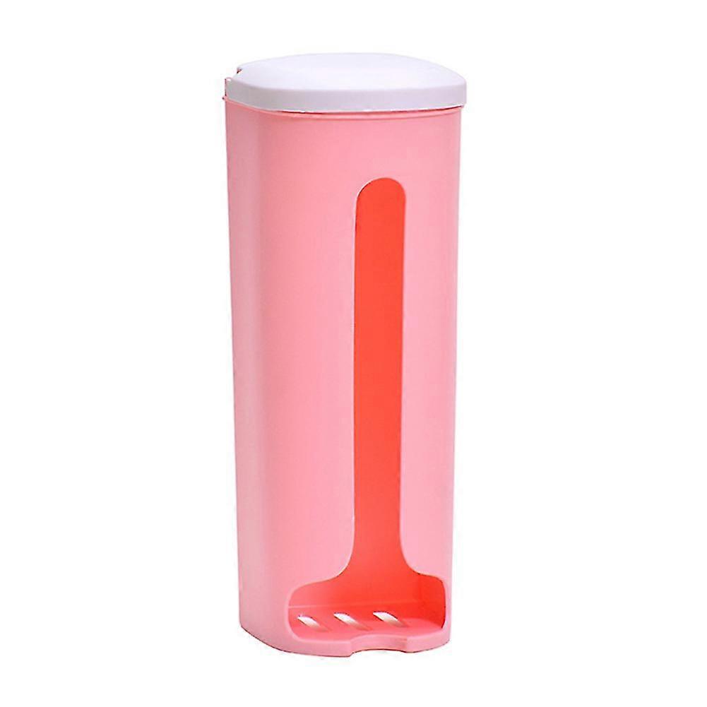 Plastpåse Dispenser Väggmonterad Mataffär Sopor Soppåsar-Rosa