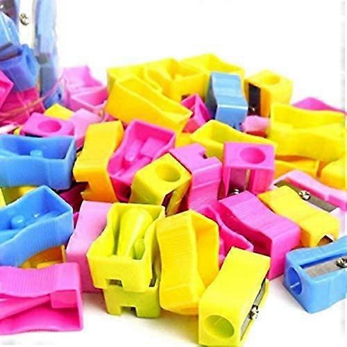 100 Pcs Plastic Pencil Sharpener, Assortment for School and Home
