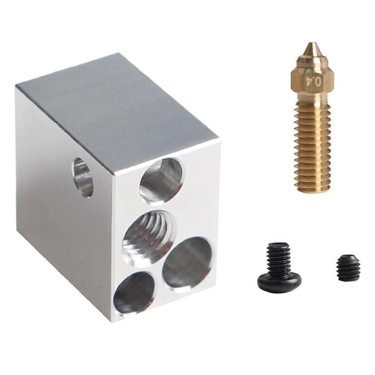 For SV07 Extruder Hotend Heating Block Kit Brass Nozzle High Temperature Kit for SV07 3D Printer