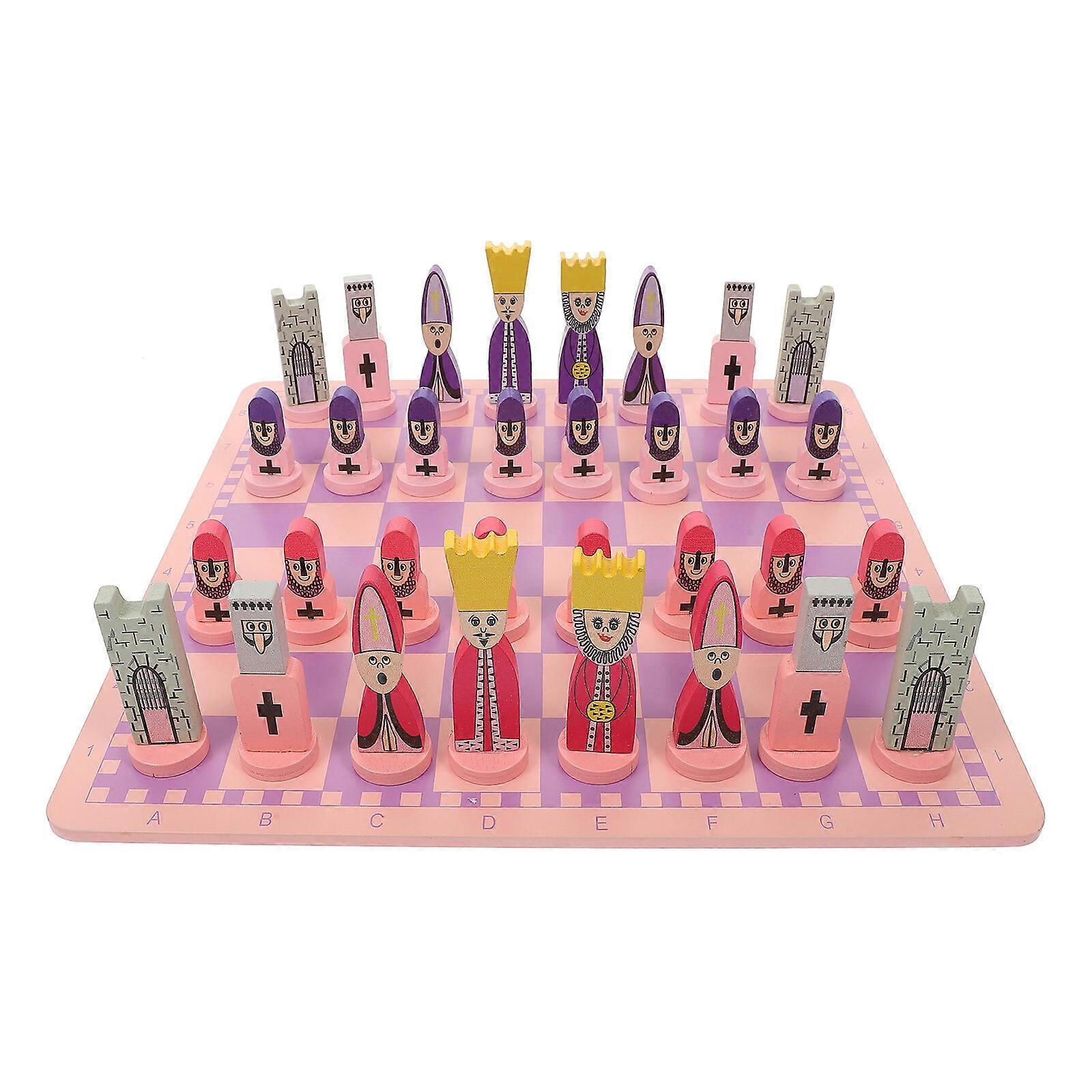 1 Set of Travel Chess Set with Chess Board Educational Toys for Kids and Adults