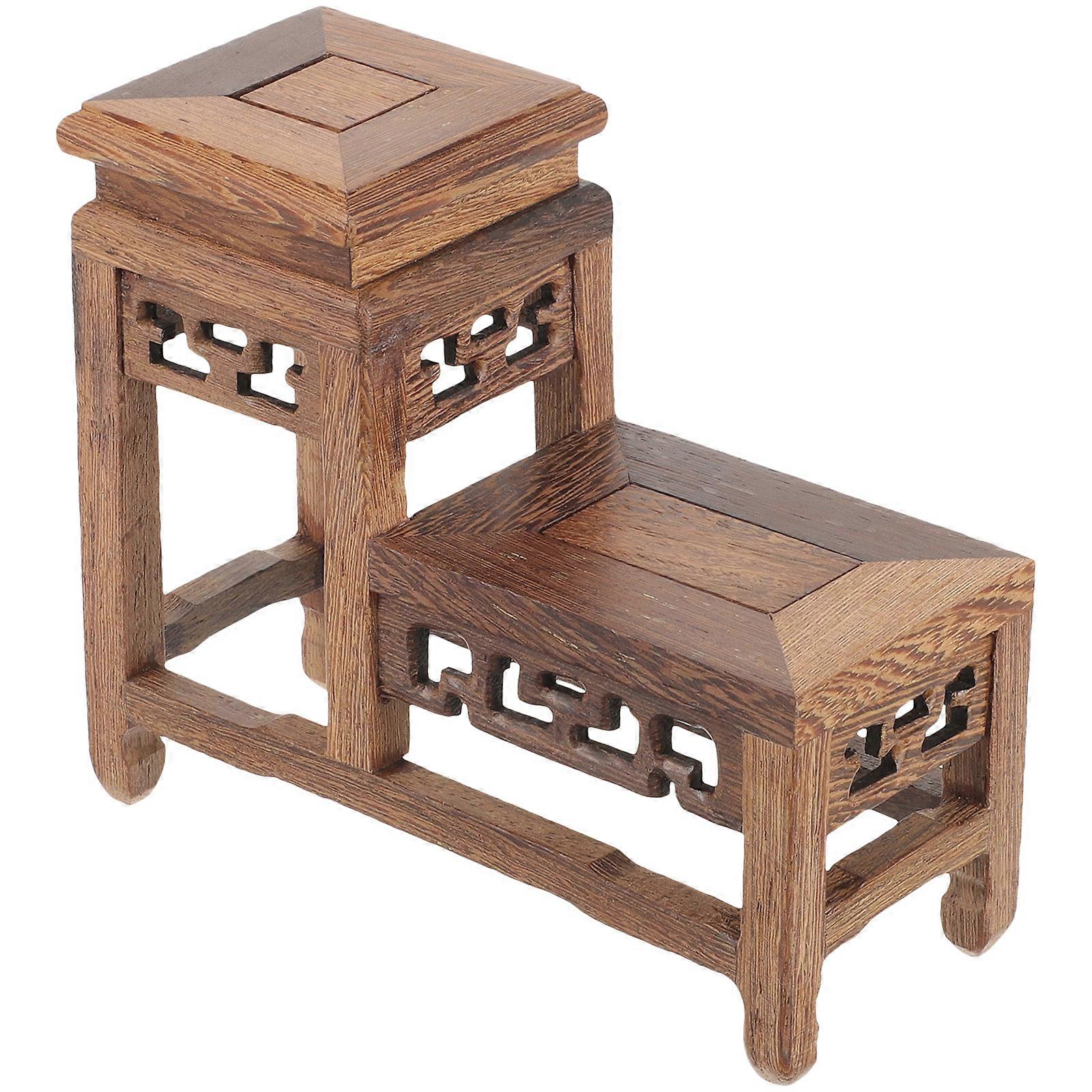 Trä Blomma Vas Blomkruka Bas Blomkruka Stativ Tekanna Samling Display Stativ