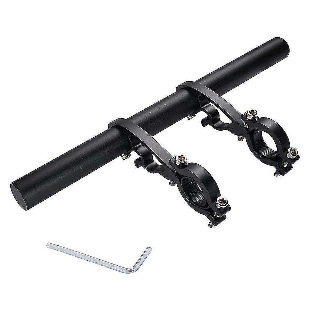 25cm Black Tube Bicycle Handlebar Extender Bike Cycling Headlight Rack Bracket Lamp Flashlight Hold