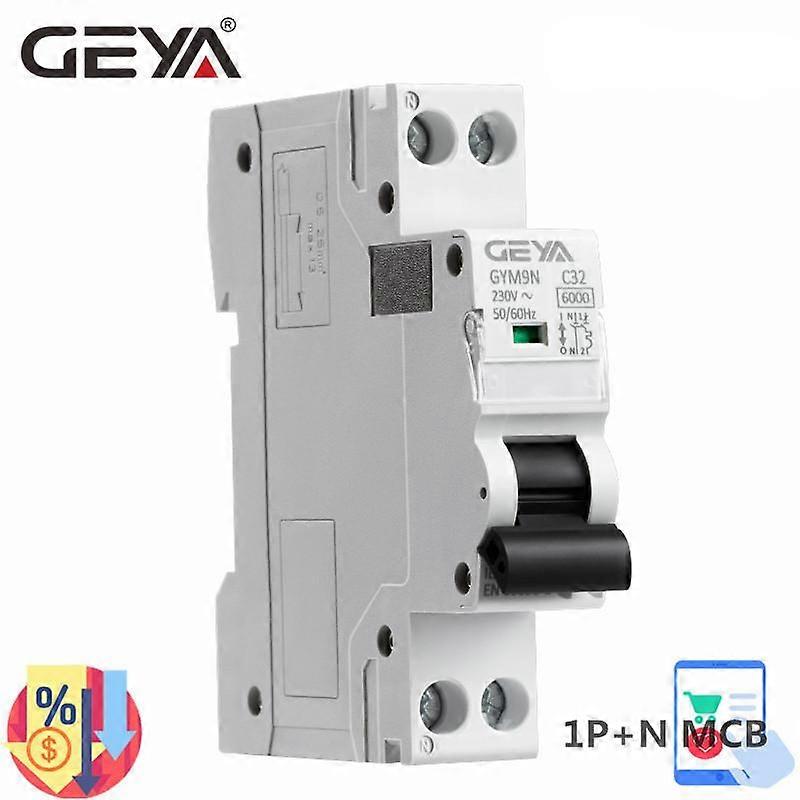GEYA DPN MCB 1P+N 6A 10A 16A 20A 25A 32A 40A 220V AC Mini Circuit Breaker 6KA C Curve B Curve