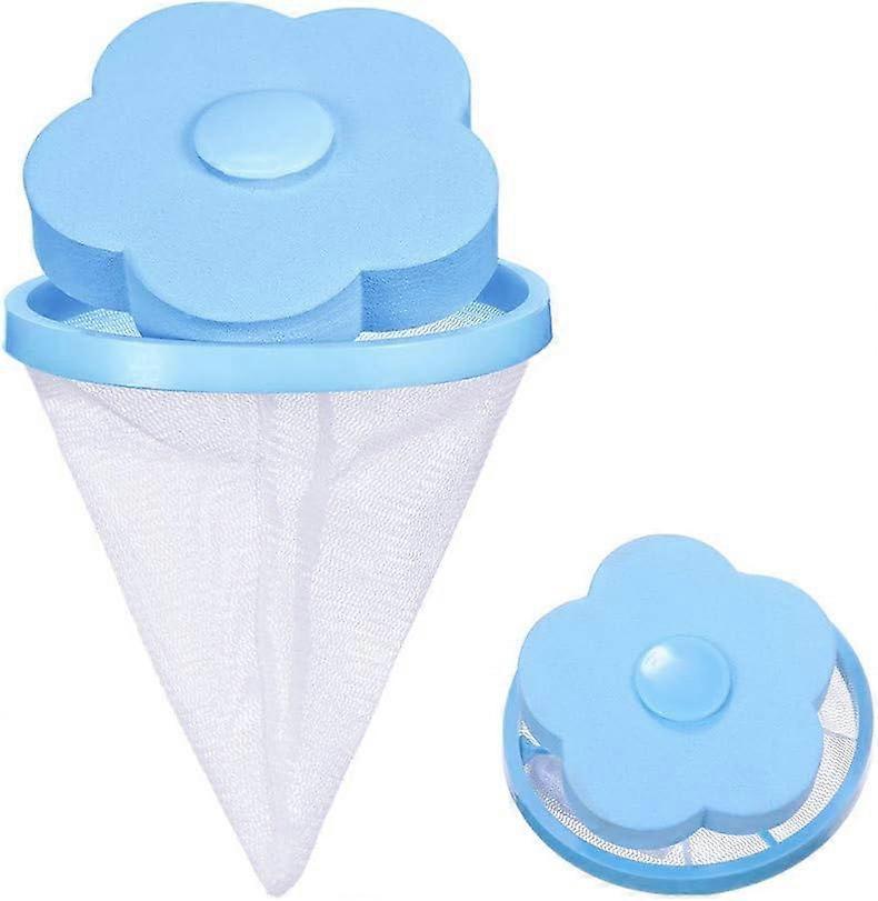 Blue Washing Machine Filter Floating Lint Filter 3 Pieces