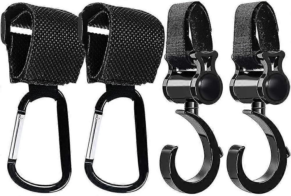 Bag Holder Stroller, 4 Pieces Black Stroller Hooks, Stroller Hooks, Stroller