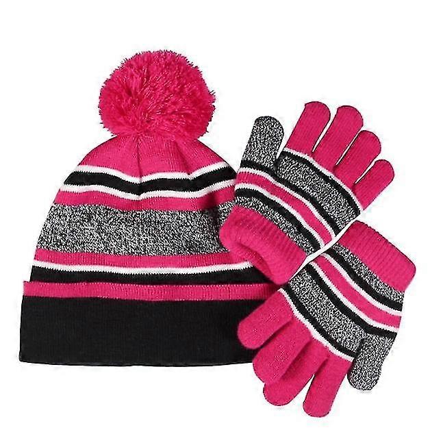 Kid's Winter Warm Hat Gloves 2-piece Set