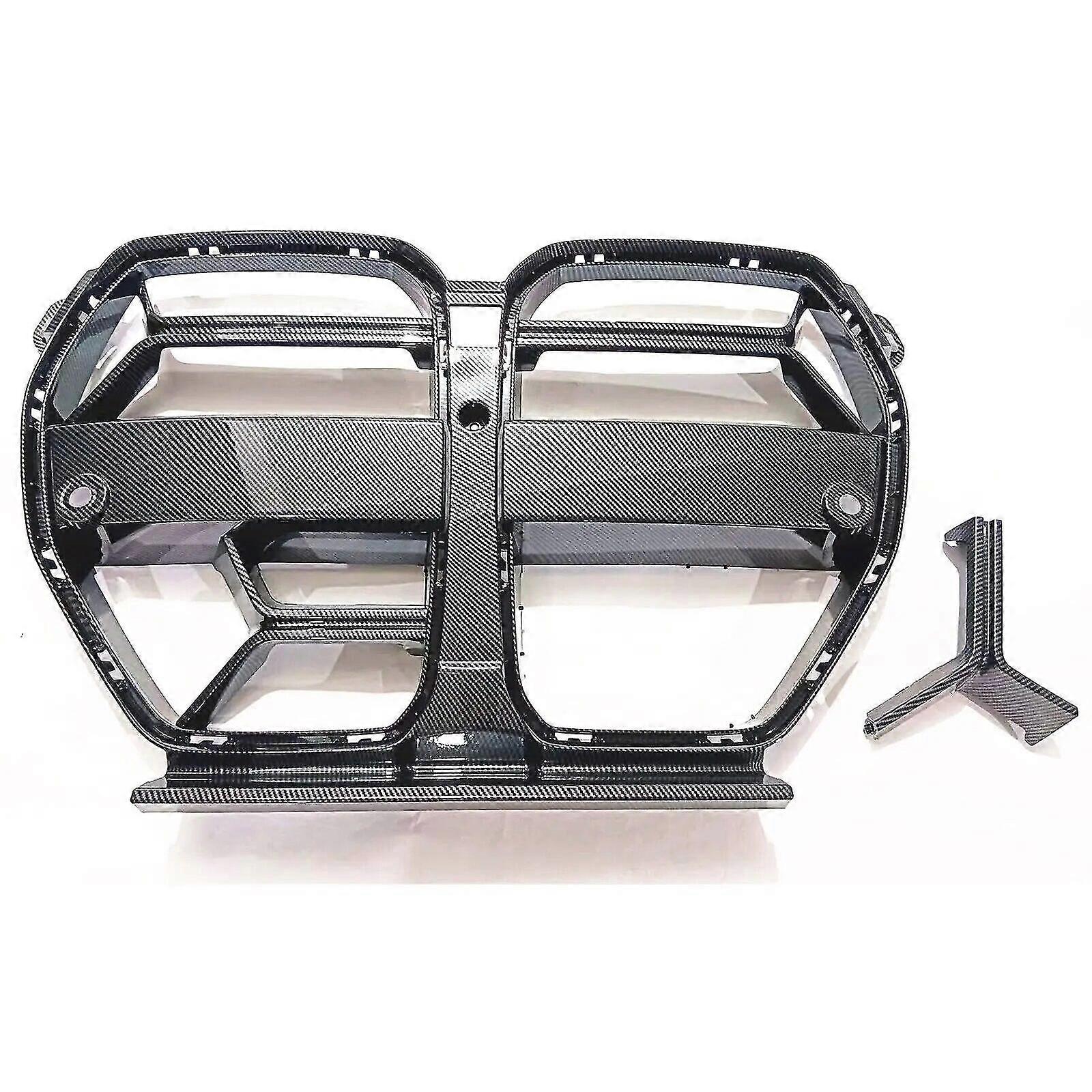 Pour BMW G80 M3 G82 G83 M4 2022 2022 2023 Calandre de pare-chocs avant Style CSL Capot avant Calandre en fibre de carbone Look noir brillant