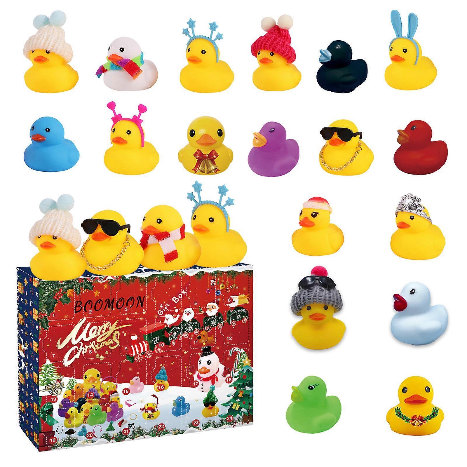 New Christmas Rubber Duck Advent Calendar Christmas Rubber Duck Toy Blind Box 24 Grid Creative Toy