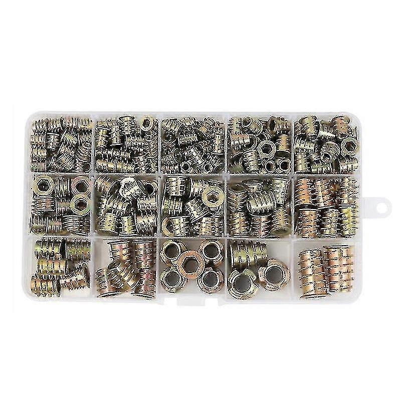 230pcs Threaded Inserts Nuts Wood Insert Assortment Kit M4/m5/m6/m8