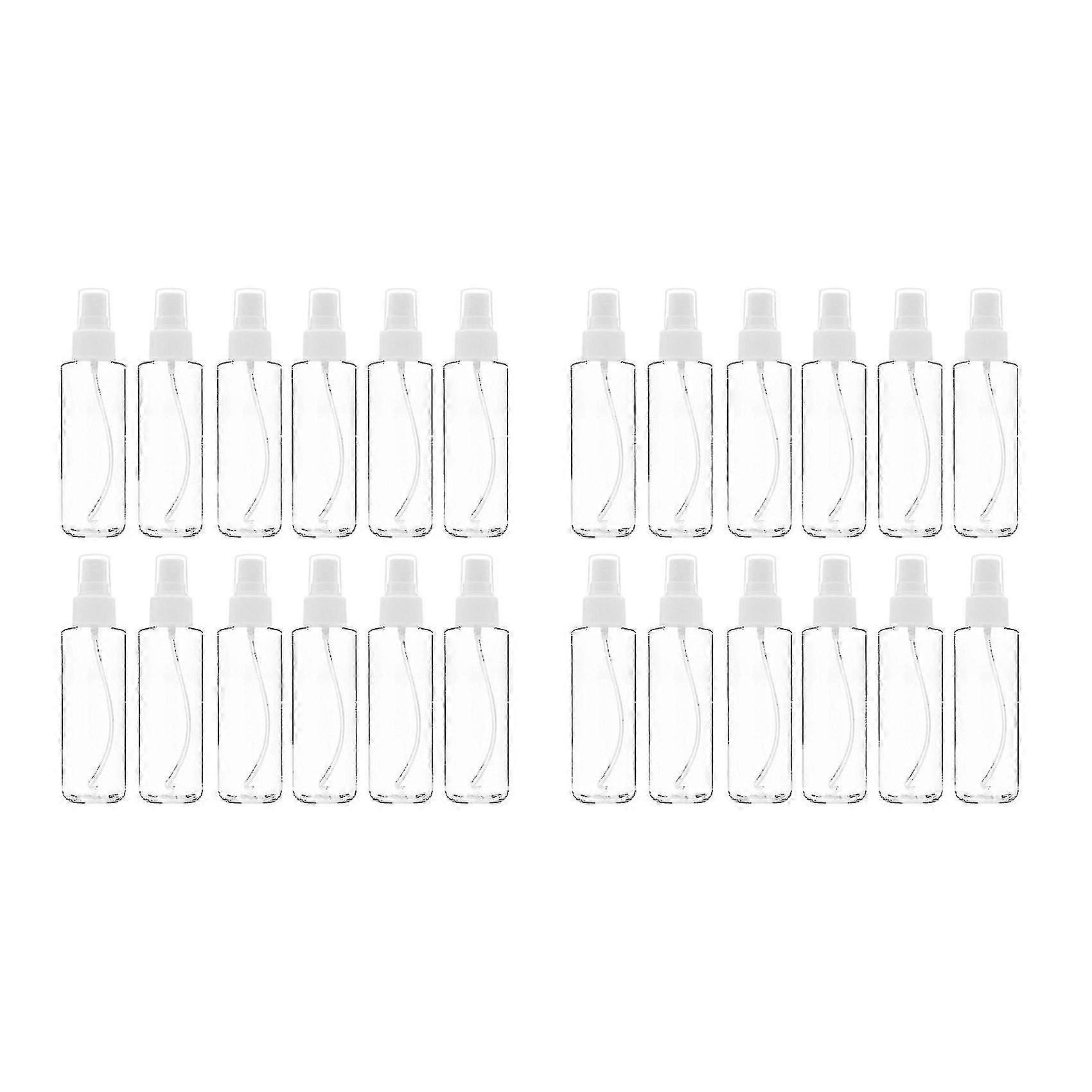24 Pack Fine Mist Clear Spray Bottles 120 Ml (4 Oz) With Pump Spray Cap
