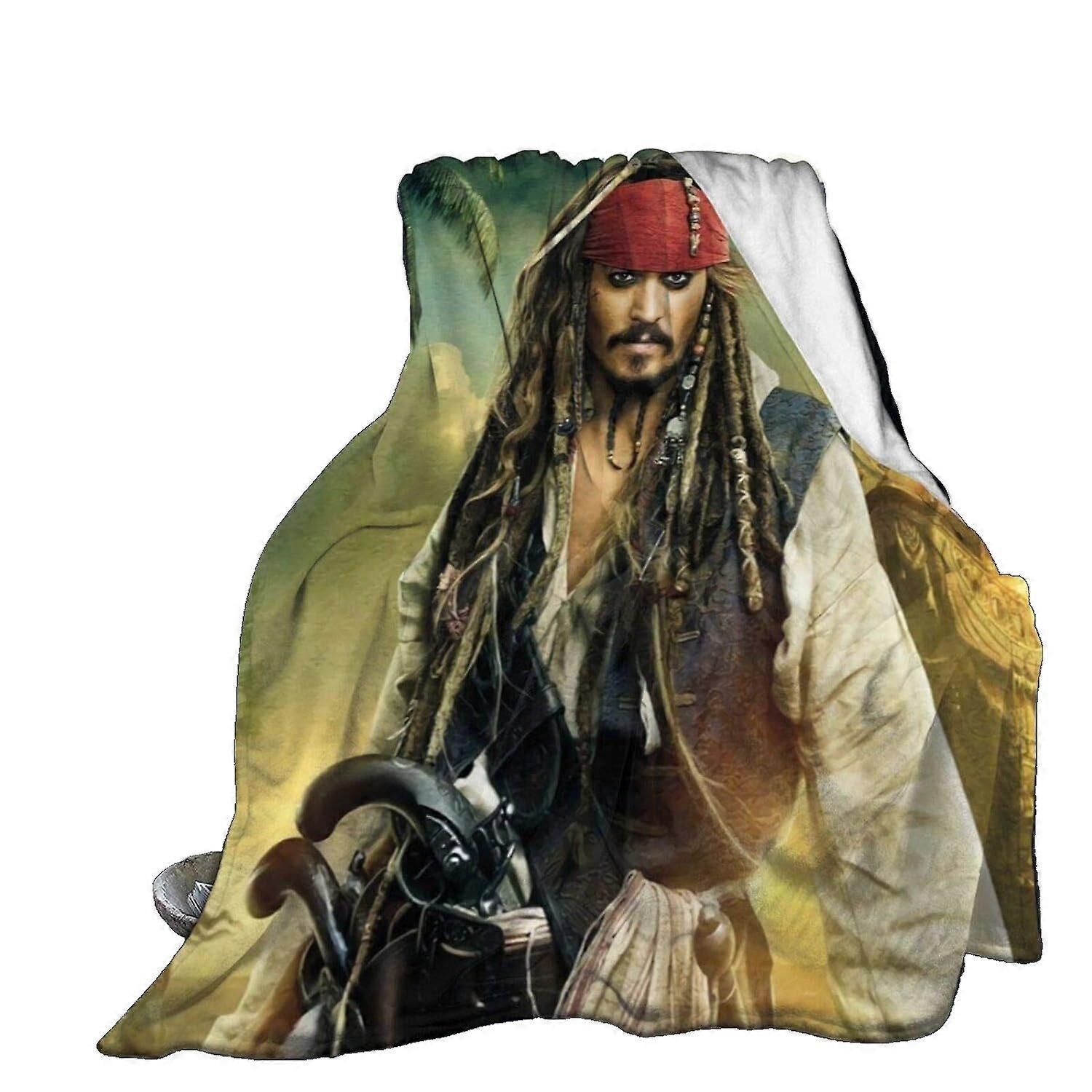Johnny Depp Soft and Comfortable Warm Fleece Blanket for Sofa,Office Bed car Camp Couch Cozy Fluffy Plush Throw Blankets Beach Blankets-E157-R859