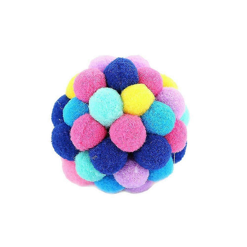 Kitten Bell Toys Bouncy Ball Pet Cat Colorful Pounce Chase