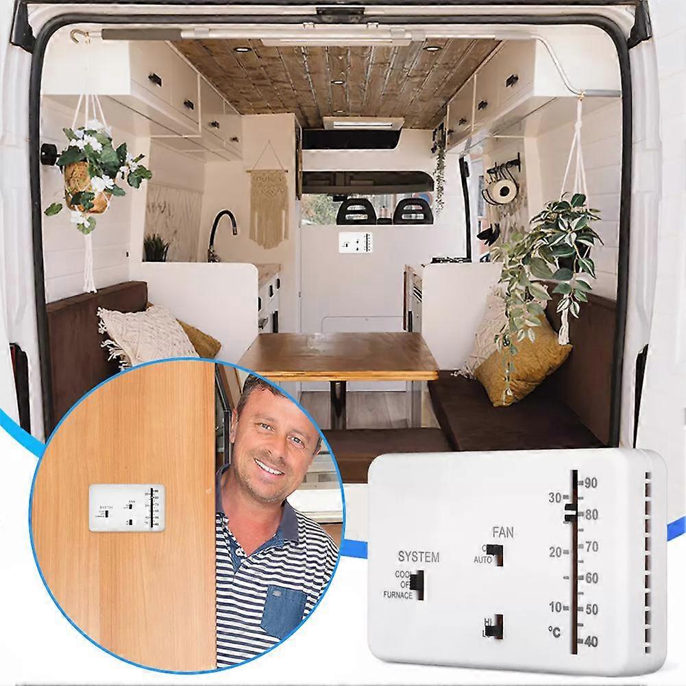 RV Thermostat Kunststoff RV Analog Thermostat Ersatz Heizen Kühlen Camper Kits