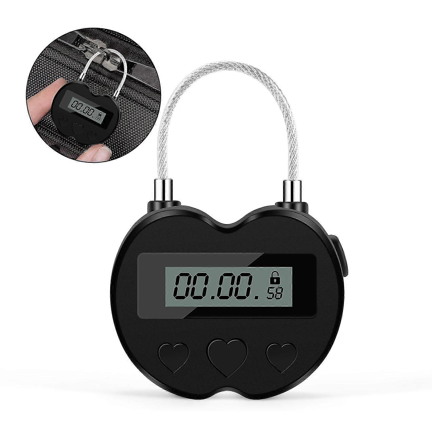Smart Time Lock Lcd Display Time Lock Multifunction Travel Electronic , Waterproof Usb Rechargeable Temporary Padlock