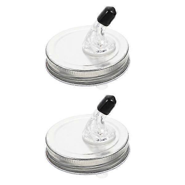 2pcs Glass Wine Jar Spout Oil Container Lid Pourer Compatible With Mason Jar
