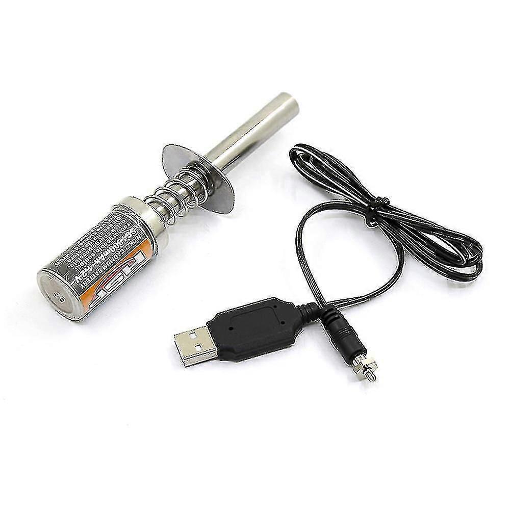 Rc Nitro 1.2 Β 1800mah επανακαταλογηστέος προθερμαντήρας αναφλεκτήρας συνεχής φορτιστής USB για το αυτοκίνητο 1/10 1/8 rc μηχανών αερίου Nitro