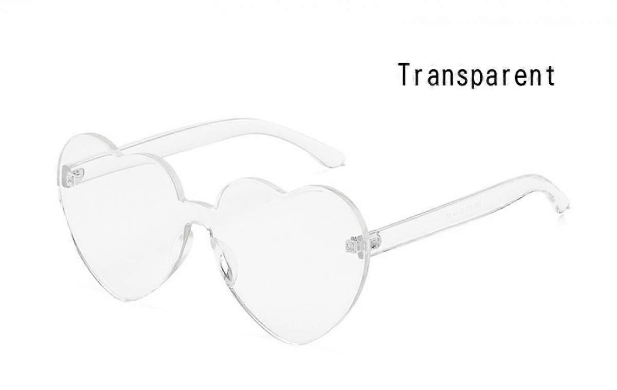 2020 new trend peach heart love candy color frameless sunglasses for men and women dazzling color pure color sunglasses