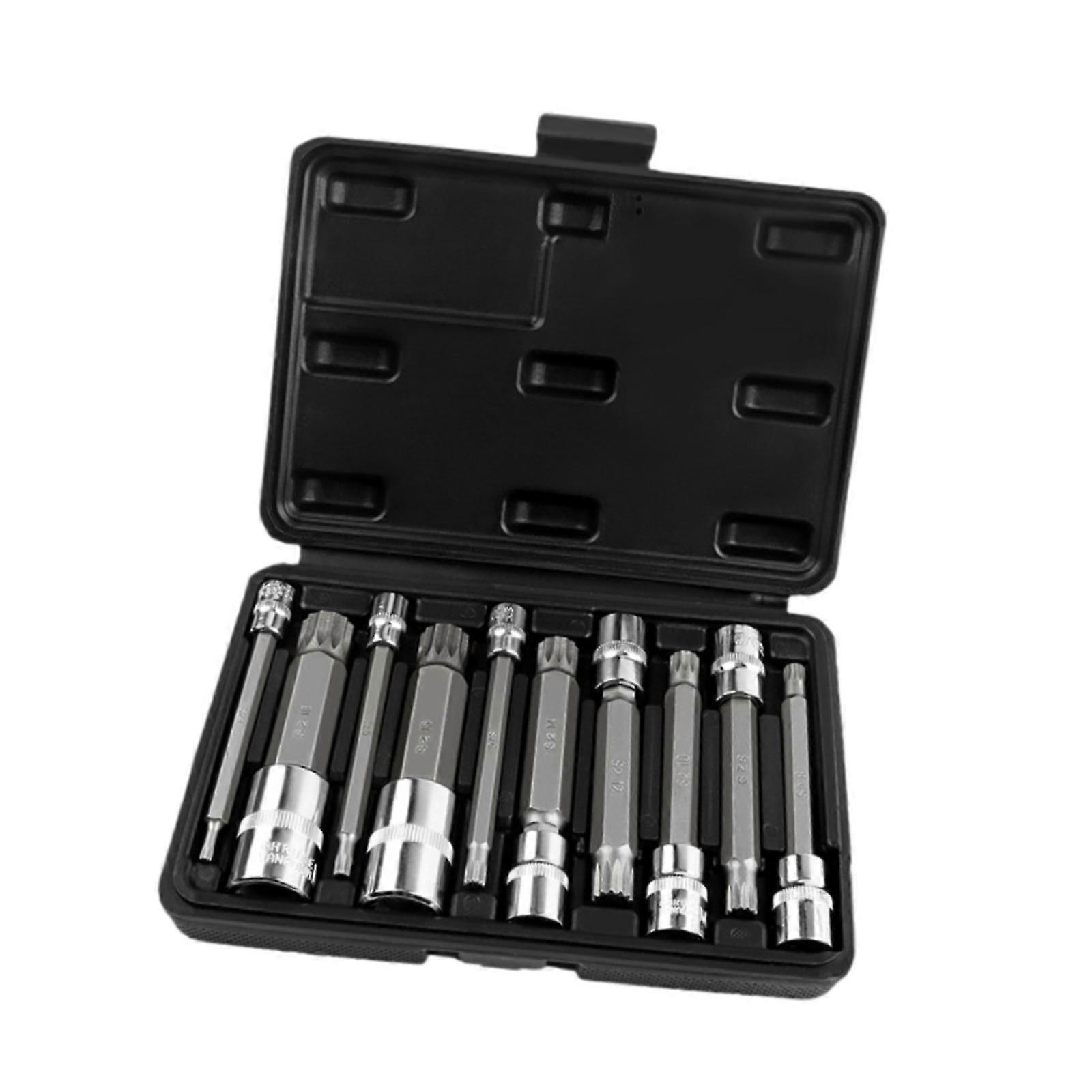 Generic Triple Square Spline Bit Socket Set pour véhicules Équipement de pelouse