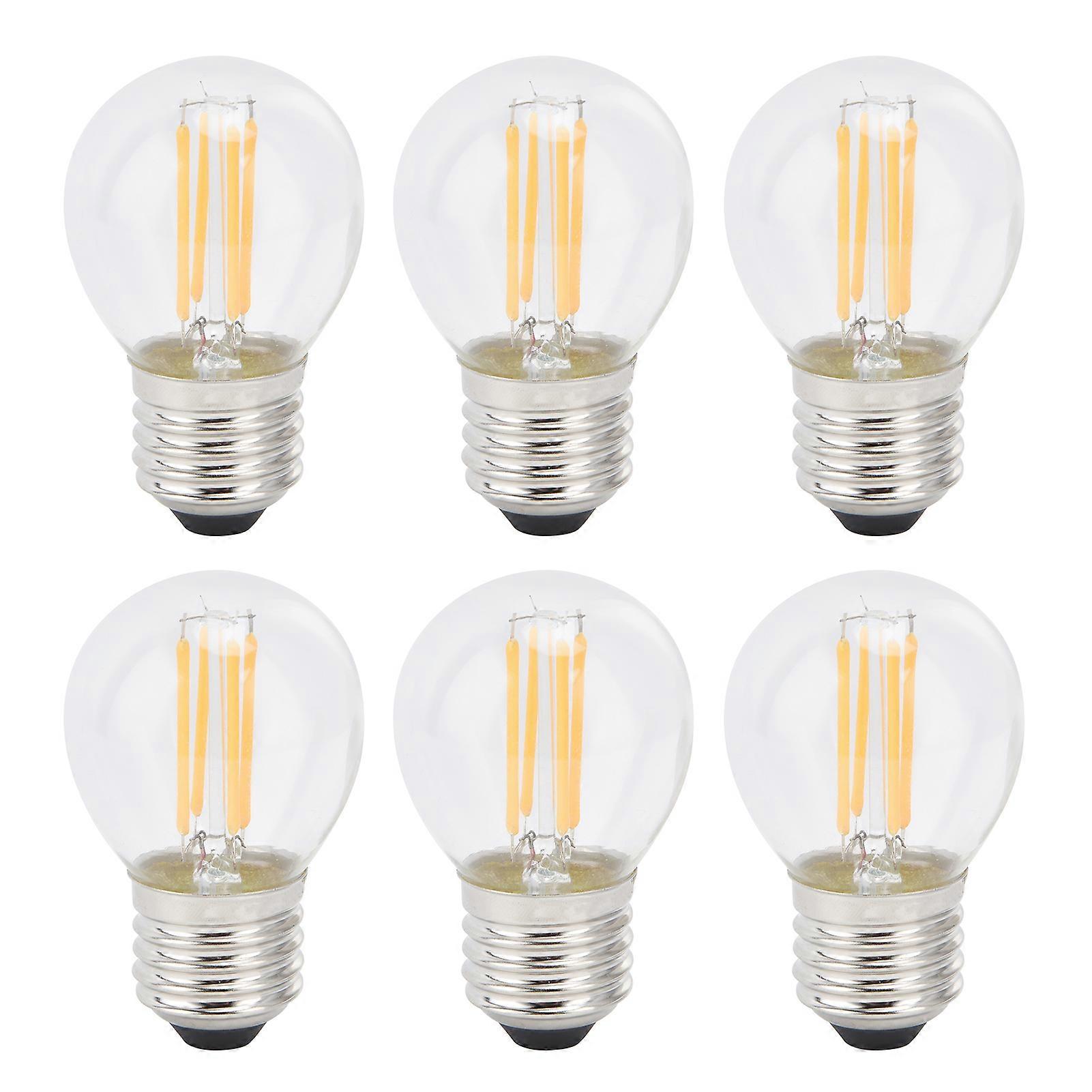 6-pack G45 LED retro light bulbs for home decoration