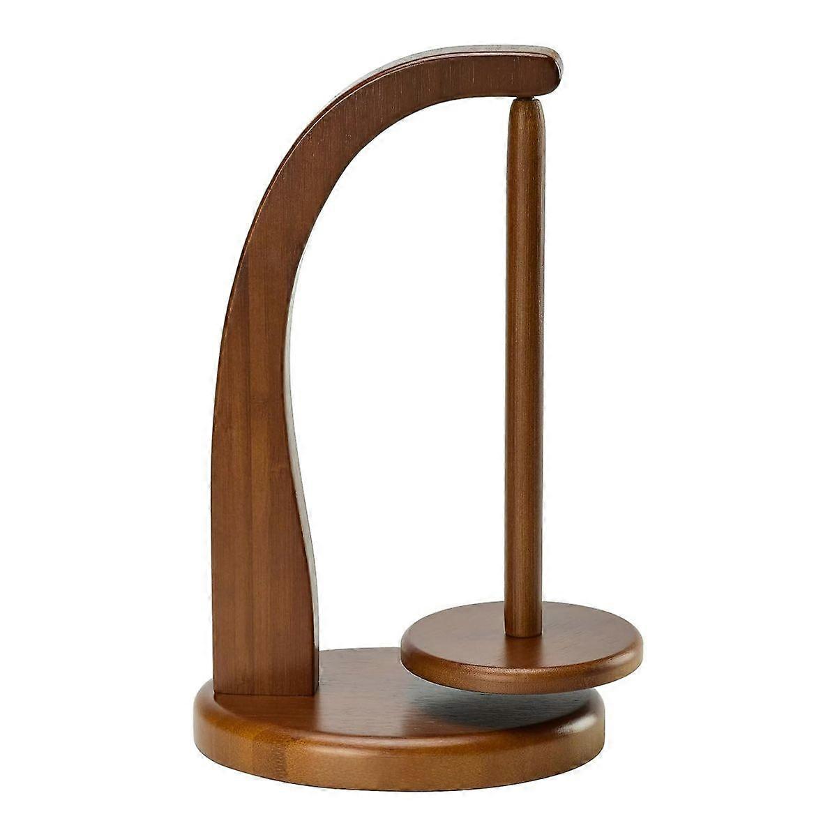 Wooden rotatable spool rack high performance magnetic suction hand-woven wool rack wooden wool shaft rotating tool