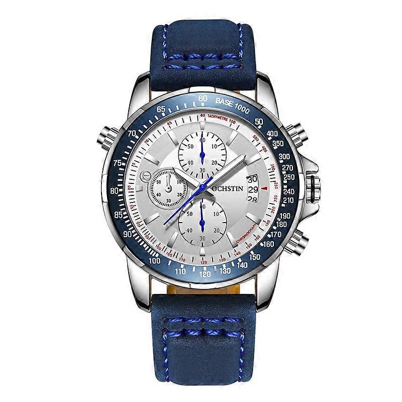 OCHSTIN 6125B Quartz Watch Night Light Waterproof Watch Timing Multi Function Men Watch(Blue)
