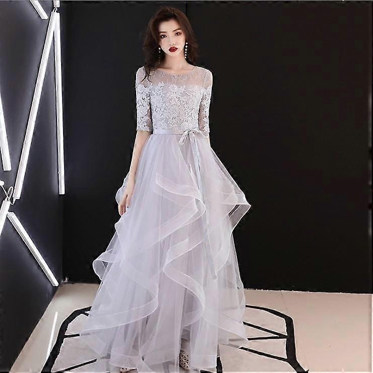 Satin Main Wedding Dress New Simple High Texture French Qidi Hepburn Thin Cover Arm Dress In Winter