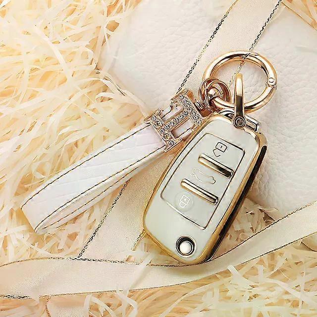 Nueva funda protectora de la llave del coche de TPU para A3, A4, A5, A6L, C6, 8L, 8P B6 B7 B8 C6 RS3 Q3 Q7 TT 8L 8V S3 llavero Bolsas Shell MXP