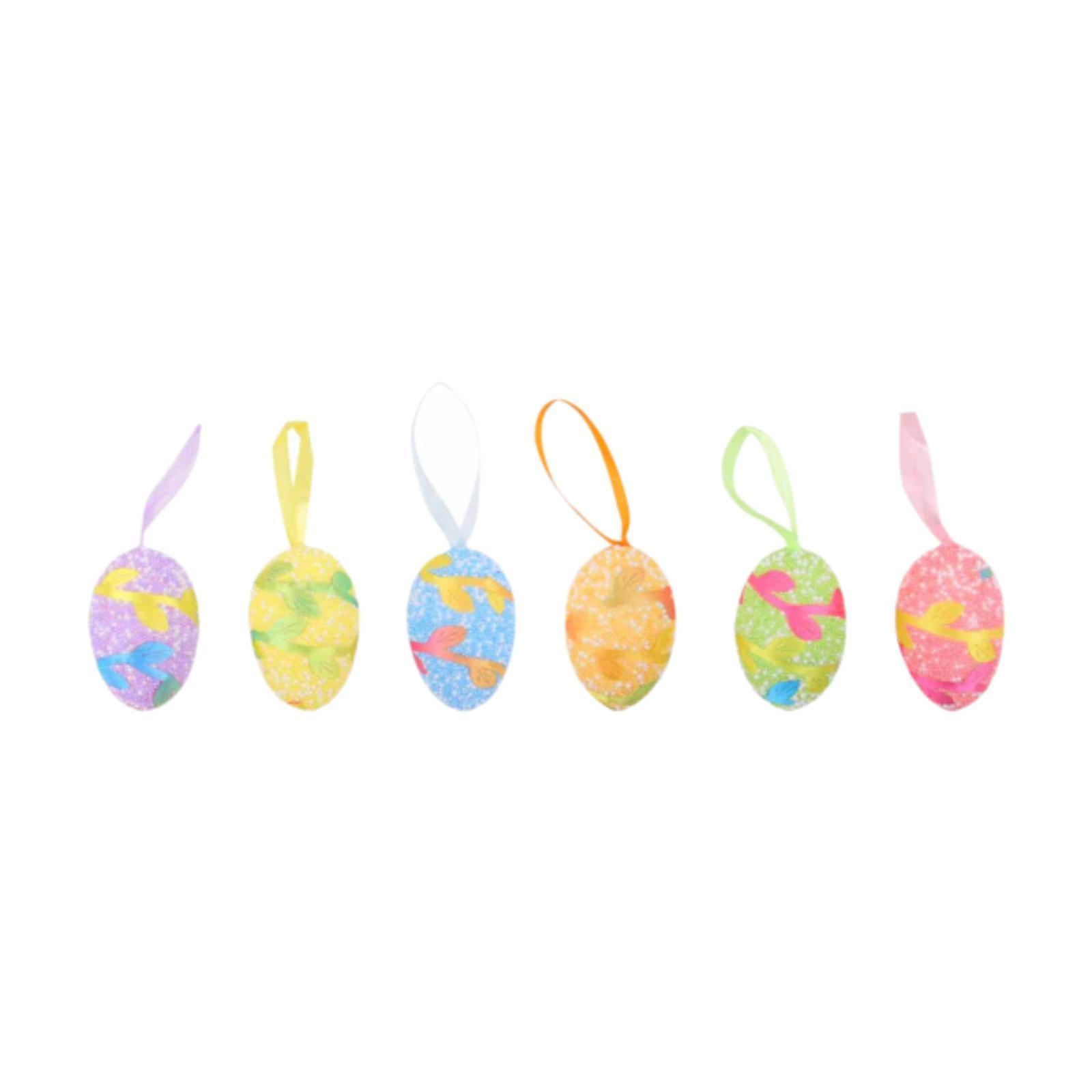 6 Pieces Easter Egg Hanging Ornaments Easter Decoration Decorative Easter Tree