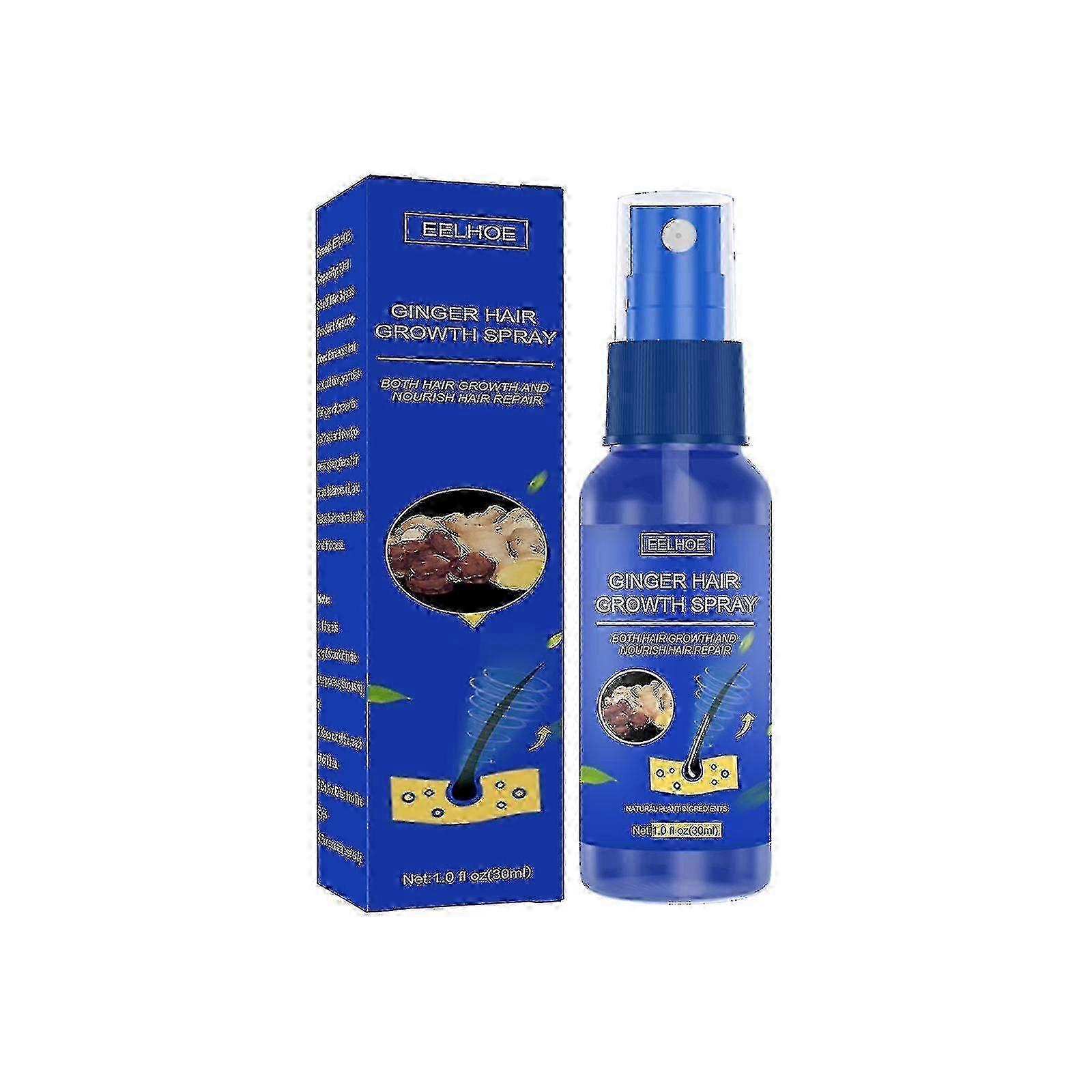 Gingembre Cheveux Croissance Spray Cuir Chevelu Massage Hydratant Cheveux Épais Soins Capillaires Nu