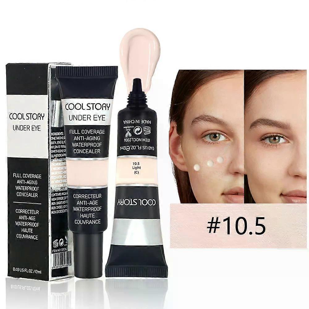 Correcteur Fond de teint à couvrance complète, Correcteur hydratant imperméable sous les yeux, Base liquide pour les yeux pour les cernes, Léger Lisse Éclaircissant Cov