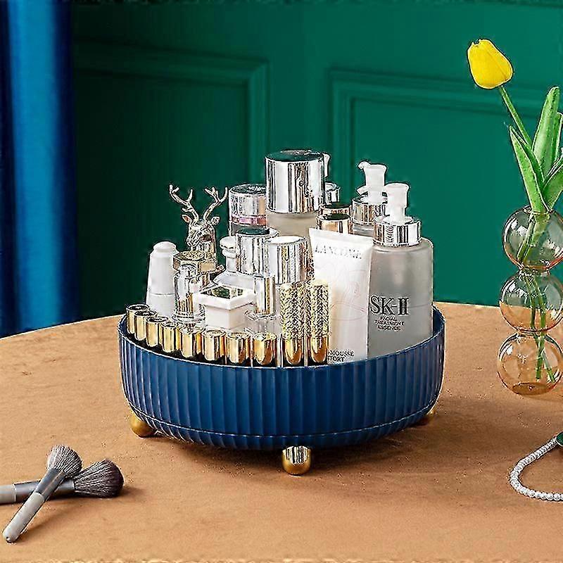 con Striped Fence Rotating Storage Rack,Round Turntable Organizer,360 Rotating